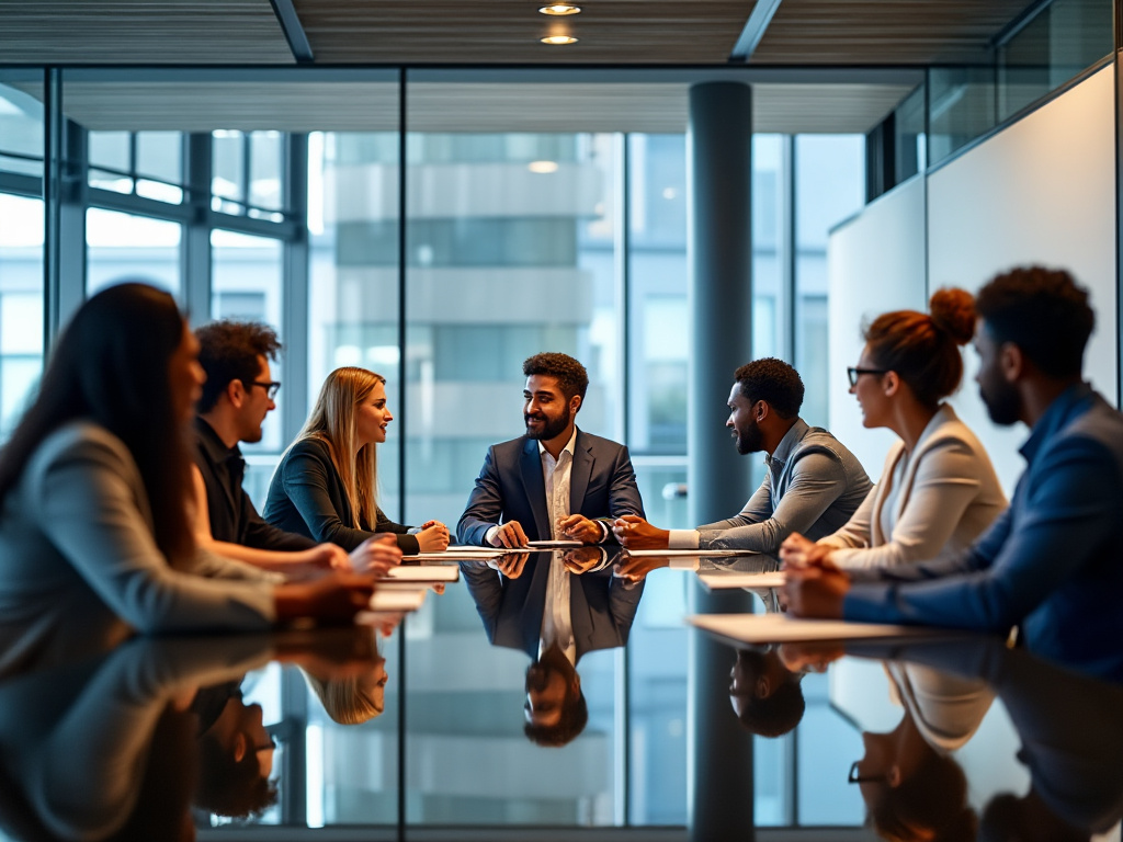 Professionals collaborating in a strategic meeting representing Premier Coaching's trusted expertise